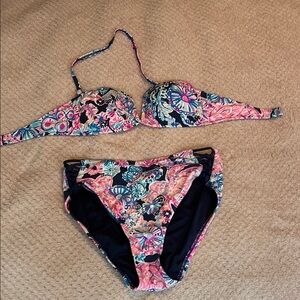 Lilly Pulitzer Floral Bikini - Pink and Blue